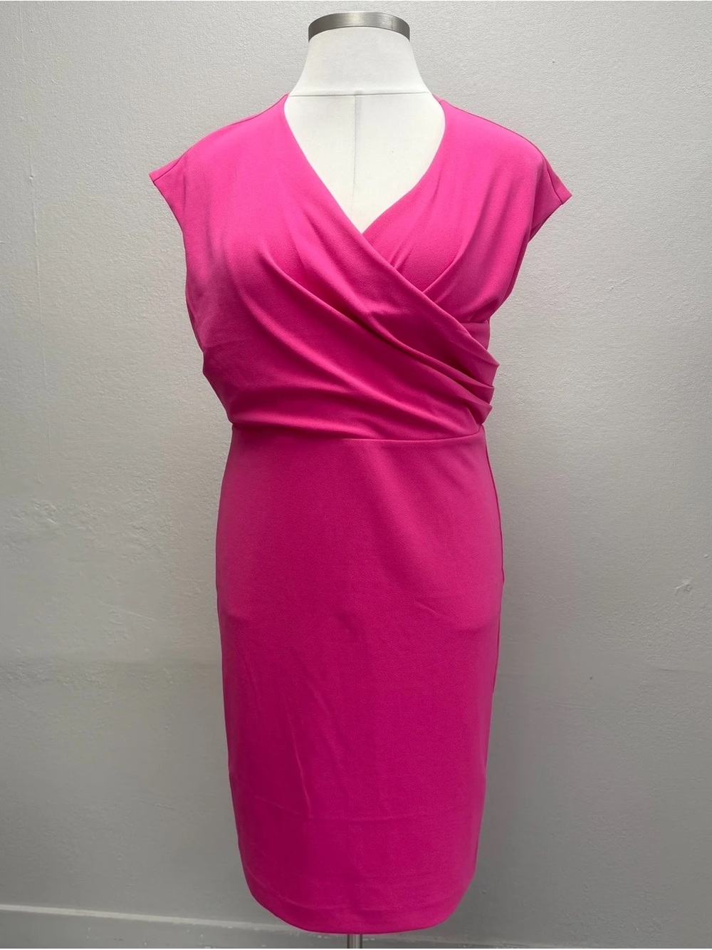 Alexia Admor Pink Draped Faux Wrap Mini Dress - New! - Size XL